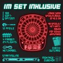RE:SPORT Dartscheibe Elektronisch Profi Set mit 12 Pfeilen + 24 Pro Flights + 100 Pfeilspitzen & Zubehr | E Dartautomat fr 1&ndash;8 Spieler mit 427 Varianten | Elektrisches Dartboard mit LED Anzeige