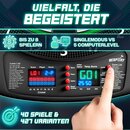RE:SPORT Dartscheibe Elektronisch Profi Set mit 12 Pfeilen + 24 Pro Flights + 100 Pfeilspitzen & Zubehr | E Dartautomat fr 1&ndash;8 Spieler mit 427 Varianten | Elektrisches Dartboard mit LED Anzeige