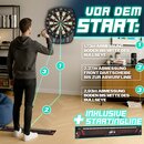 RE:SPORT Dartscheibe Elektronisch Profi Set mit 12 Pfeilen + 24 Pro Flights + 100 Pfeilspitzen & Zubehr | E Dartautomat fr 1&ndash;8 Spieler mit 427 Varianten | Elektrisches Dartboard mit LED Anzeige