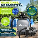 tillvex� Sandfilter Pool ohne Pumpe + 400g Filterb�lle bis 21m� (21.000 Liter) Pools | Filterkessel Poolfilter inkl. Adapter �32-38mm | Sandfilterkessel mit 7-Wege-Ventil, Manometer & Saugschlauch