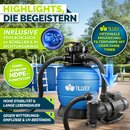 tillvex� Sandfilter Pool ohne Pumpe + 800g Filterb�lle bis 35m� (35.000 Liter) Pools | Filterkessel Poolfilter inkl. Adapter �32-38mm | Sandfilterkessel mit 7-Wege-Ventil, Manometer & Saugschlauch