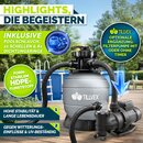 tillvex� Sandfilter Pool ohne Pumpe + 1200g Filterb�lle bis 50m� (50.000 Liter) Pools | Filterkessel Poolfilter inkl. Adapter �32-38mm | Sandfilterkessel mit 7-Wege-Ventil, Manometer & Saugschlauch