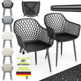 tillvex� Gartenstuhl Set Wetterfest mit Armlehne |...