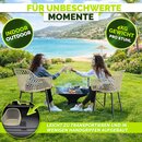 tillvex� Gartenstuhl 2er Set Wetterfest mit Armlehne Beige | Outdoor St�hle bis 120kg belastbar | Gartenst�hle UV-best�ndig | Terrassenstuhl Gartenm�bel Terrasse Balkon Outdoor Garten