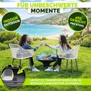 tillvex� Gartenstuhl 2er Set Wetterfest mit Armlehne Wei� | Outdoor St�hle bis 120kg belastbar | Gartenst�hle UV-best�ndig | Terrassenstuhl Gartenm�bel Terrasse Balkon Outdoor Garten