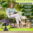tillvex� Gartenstuhl 6er Set Wetterfest mit Armlehne Wei� | Outdoor St�hle bis 120kg belastbar | Gartenst�hle UV-best�ndig | Terrassenstuhl Gartenm�bel Terrasse Balkon Outdoor Garten