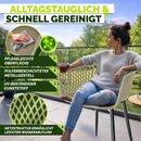 tillvex� Gartenstuhl 2er Set Wetterfest mit Armlehne Taupe | Outdoor St�hle bis 120kg belastbar | Gartenst�hle UV-best�ndig | Terrassenstuhl Gartenm�bel Terrasse Balkon Outdoor Garten