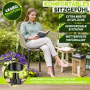 tillvex� Gartenstuhl 6er Set Wetterfest mit Armlehne Taupe | Outdoor St�hle bis 120kg belastbar | Gartenst�hle UV-best�ndig | Terrassenstuhl Gartenm�bel Terrasse Balkon Outdoor Garten