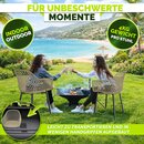 tillvex� Gartenstuhl 6er Set Wetterfest mit Armlehne Taupe | Outdoor St�hle bis 120kg belastbar | Gartenst�hle UV-best�ndig | Terrassenstuhl Gartenm�bel Terrasse Balkon Outdoor Garten