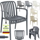 tillvex� Gartenst�hle 2er Set Stapelbar Wetterfest | Outdoor St�hle bis 120kg belastbar | Gartenst�hle Outdoor | Terrassenstuhl Gartenm�bel Balkon Garten Terrasse