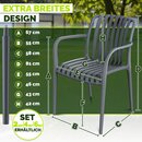 tillvex� Gartenst�hle 2er Set Stapelbar Wetterfest | Outdoor St�hle bis 120kg belastbar | Gartenst�hle Outdoor | Terrassenstuhl Gartenm�bel Balkon Garten Terrasse