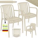 tillvex� Gartenst�hle 2er Set Stapelbar Wetterfest mit Armlehne | Outdoor St�hle bis 120kg belastbar | Gartenst�hle Outdoor | Terrassenstuhl Gartenm�bel Balkon Garten Terrasse