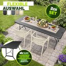 tillvex� Gartenst�hle 2er Set Stapelbar Wetterfest mit Armlehne | Outdoor St�hle bis 120kg belastbar | Gartenst�hle Outdoor | Terrassenstuhl Gartenm�bel Balkon Garten Terrasse
