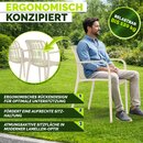 tillvex� Gartenst�hle 2er Set Stapelbar Wetterfest mit Armlehne | Outdoor St�hle bis 120kg belastbar | Gartenst�hle Outdoor | Terrassenstuhl Gartenm�bel Balkon Garten Terrasse