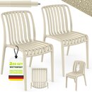 tillvex� Gartenst�hle 2er Set Stapelbar Wetterfest | Outdoor St�hle bis 120kg belastbar | Gartenst�hle Outdoor | Terrassenstuhl Gartenm�bel Balkon Garten Terrasse