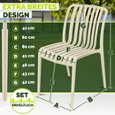 tillvex� Gartenst�hle 2er Set Stapelbar Wetterfest | Outdoor St�hle bis 120kg belastbar | Gartenst�hle Outdoor | Terrassenstuhl Gartenm�bel Balkon Garten Terrasse