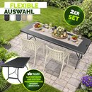 tillvex� Gartenst�hle 2er Set Stapelbar Wetterfest | Outdoor St�hle bis 120kg belastbar | Gartenst�hle Outdoor | Terrassenstuhl Gartenm�bel Balkon Garten Terrasse