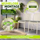 tillvex� Gartenst�hle 2er Set Stapelbar Wetterfest | Outdoor St�hle bis 120kg belastbar | Gartenst�hle Outdoor | Terrassenstuhl Gartenm�bel Balkon Garten Terrasse