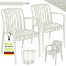 tillvex� Gartenst�hle 2er Set Stapelbar Wetterfest mit Armlehne | Outdoor St�hle bis 120kg belastbar | Gartenst�hle Outdoor | Terrassenstuhl Gartenm�bel Balkon Garten Terrasse