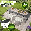 tillvex� Gartenst�hle 2er Set Stapelbar Wetterfest mit Armlehne | Outdoor St�hle bis 120kg belastbar | Gartenst�hle Outdoor | Terrassenstuhl Gartenm�bel Balkon Garten Terrasse