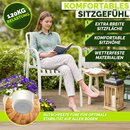 tillvex� Gartenst�hle 2er Set Stapelbar Wetterfest mit Armlehne | Outdoor St�hle bis 120kg belastbar | Gartenst�hle Outdoor | Terrassenstuhl Gartenm�bel Balkon Garten Terrasse
