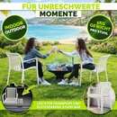 tillvex� Gartenst�hle 2er Set Stapelbar Wetterfest mit Armlehne | Outdoor St�hle bis 120kg belastbar | Gartenst�hle Outdoor | Terrassenstuhl Gartenm�bel Balkon Garten Terrasse