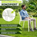 tillvex� Gartenst�hle 2er Set Stapelbar Wetterfest mit Armlehne | Outdoor St�hle bis 120kg belastbar | Gartenst�hle Outdoor | Terrassenstuhl Gartenm�bel Balkon Garten Terrasse