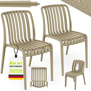 tillvex� Gartenst�hle 2er Set Stapelbar Wetterfest |...