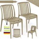 tillvex� Gartenst�hle 2er Set Stapelbar Wetterfest | Outdoor St�hle bis 120kg belastbar | Gartenst�hle Outdoor | Terrassenstuhl Gartenm�bel Balkon Garten Terrasse
