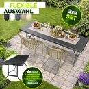 tillvex� Gartenst�hle 2er Set Stapelbar Wetterfest | Outdoor St�hle bis 120kg belastbar | Gartenst�hle Outdoor | Terrassenstuhl Gartenm�bel Balkon Garten Terrasse