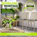 tillvex� Gartenst�hle 2er Set Stapelbar Wetterfest | Outdoor St�hle bis 120kg belastbar | Gartenst�hle Outdoor | Terrassenstuhl Gartenm�bel Balkon Garten Terrasse