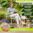 tillvex� Gartenst�hle 2er Set Stapelbar Wetterfest | Outdoor St�hle bis 120kg belastbar | Gartenst�hle Outdoor | Terrassenstuhl Gartenm�bel Balkon Garten Terrasse