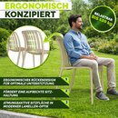 tillvex� Gartenst�hle 2er Set Stapelbar Wetterfest | Outdoor St�hle bis 120kg belastbar | Gartenst�hle Outdoor | Terrassenstuhl Gartenm�bel Balkon Garten Terrasse