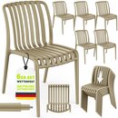 tillvex� Gartenst�hle 6er Set Stapelbar Wetterfest | Outdoor St�hle bis 120kg belastbar | Gartenst�hle Outdoor | Terrassenstuhl Gartenm�bel Balkon Garten Terrasse