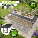 tillvex� Gartenst�hle 6er Set Stapelbar Wetterfest | Outdoor St�hle bis 120kg belastbar | Gartenst�hle Outdoor | Terrassenstuhl Gartenm�bel Balkon Garten Terrasse