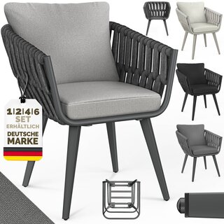 tillvex� Gartenstuhl Set Wetterfest mit Armlehne |...