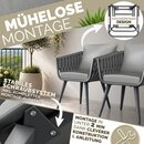tillvex� Gartenstuhl 1 St�ck Wetterfest mit Armlehne | Outdoor St�hle bis 160kg belastbar | Gartenst�hle UV-best�ndig | Terrassenstuhl Sessel Gartenm�bel Terrasse Balkon Garten