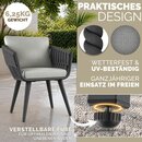 tillvex� Gartenstuhl 1 St�ck Wetterfest mit Armlehne | Outdoor St�hle bis 160kg belastbar | Gartenst�hle UV-best�ndig | Terrassenstuhl Sessel Gartenm�bel Terrasse Balkon Garten