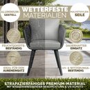 tillvex� Gartenstuhl 1 St�ck Wetterfest mit Armlehne | Outdoor St�hle bis 160kg belastbar | Gartenst�hle UV-best�ndig | Terrassenstuhl Sessel Gartenm�bel Terrasse Balkon Garten