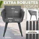 tillvex� Gartenstuhl 1 St�ck Wetterfest mit Armlehne | Outdoor St�hle bis 160kg belastbar | Gartenst�hle UV-best�ndig | Terrassenstuhl Sessel Gartenm�bel Terrasse Balkon Garten
