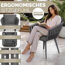 tillvex� Gartenstuhl 1 St�ck Wetterfest mit Armlehne | Outdoor St�hle bis 160kg belastbar | Gartenst�hle UV-best�ndig | Terrassenstuhl Sessel Gartenm�bel Terrasse Balkon Garten