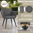tillvex� Gartenstuhl 1 St�ck Wetterfest mit Armlehne | Outdoor St�hle bis 160kg belastbar | Gartenst�hle UV-best�ndig | Terrassenstuhl Sessel Gartenm�bel Terrasse Balkon Garten