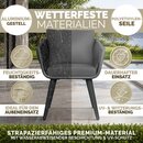 tillvex� Gartenstuhl 1 St�ck Wetterfest mit Armlehne | Outdoor St�hle bis 160kg belastbar | Gartenst�hle UV-best�ndig | Terrassenstuhl Sessel Gartenm�bel Terrasse Balkon Garten