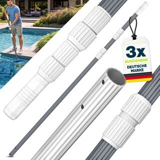 tillvex Pool Teleskopstange 1,20 - 3,60m | Aluminium...