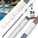tillvex Pool Teleskopstange 1,20 - 3,60m | Aluminium Poolstange | Stange zur Poolreinigung 3-teilig