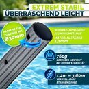 tillvex Pool Teleskopstange 1,20 - 3,60m | Aluminium Poolstange | Stange zur Poolreinigung 3-teilig