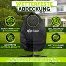 tillvex� H�ngesessel mit Gestell Outdoor & wetterfester Abdeckung inkl. Befestigung | H�ngekorb klappbar bis 150 kg | H�ngesitz aus Rattan | H�ngestuhl f�r Indoor Garten Balkon Terrasse
