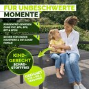 tillvex� Gartenbank Wetterfest 2-3 Sitzer mit Abdeckung & Kissen | Parkbank in Holzoptik bis 300kg belastbar UV-best�ndig | Sitzbank Garten Terrasse Balkon mit waschbarem Bezug