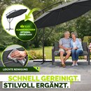 tillvex� Gartenbank Wetterfest 2-3 Sitzer mit Abdeckung & Kissen | Parkbank in Holzoptik bis 300kg belastbar UV-best�ndig | Sitzbank Garten Terrasse Balkon mit waschbarem Bezug