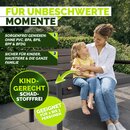 tillvex� Gartenbank Wetterfest 2-3 Sitzer mit Abdeckung & Kissen | Parkbank in Holzoptik bis 300kg belastbar UV-best�ndig | Sitzbank Garten Terrasse Balkon mit waschbarem Bezug
